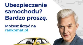 Hubert Urbański w nowym spocie rankomat.pl promującym ubezpieczenia komunikacyjne 