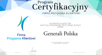 Generali z tytułem „Firma Przyjazna Klientowi 2021″
