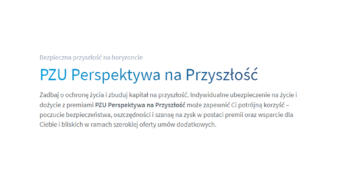PZU Perspektywa na Przyszłość – nowe ubezpieczenie w ofercie PZU
